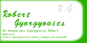 robert gyorgyovics business card